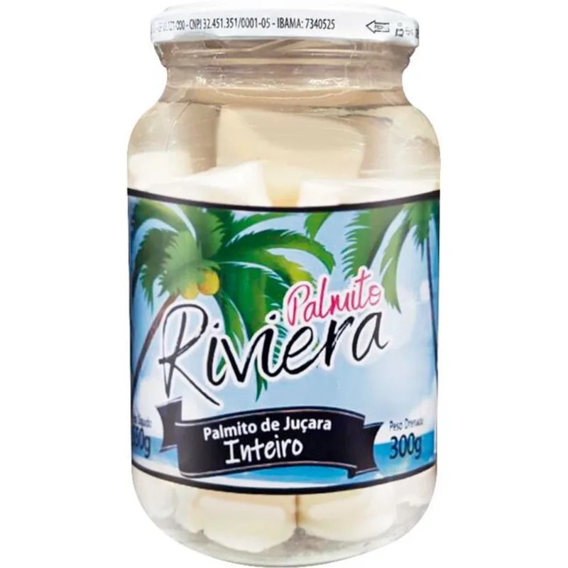 Palmito de Juçara Riviera Inteiro 300g