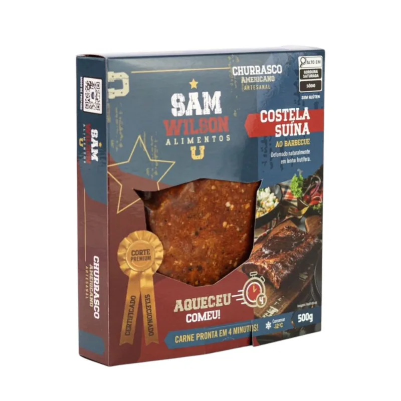 Costela Suína ao Barbecue Congelada Sam Wilson 500g