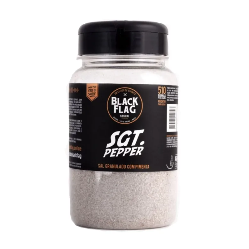 Sal Parrila Black Flag Pimenta 550g