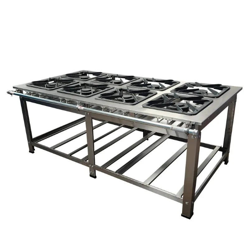 Fogão Industrial 8 Bocas Cefaz Linha Gold Inox 304 Baixa Pressão I304-CFZG-167