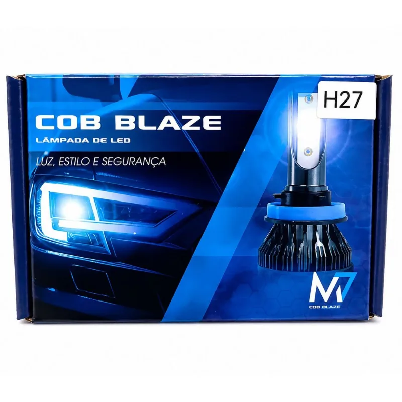 Kit Lâmpadas LED JR8 COB Blaze H27 6000K LCBM7H27W (MP)