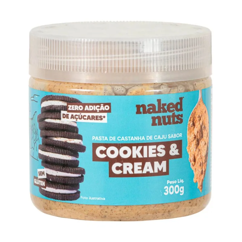 Pasta De Castanha De Caju Cookies Naked Nuts 300g - Não Informado