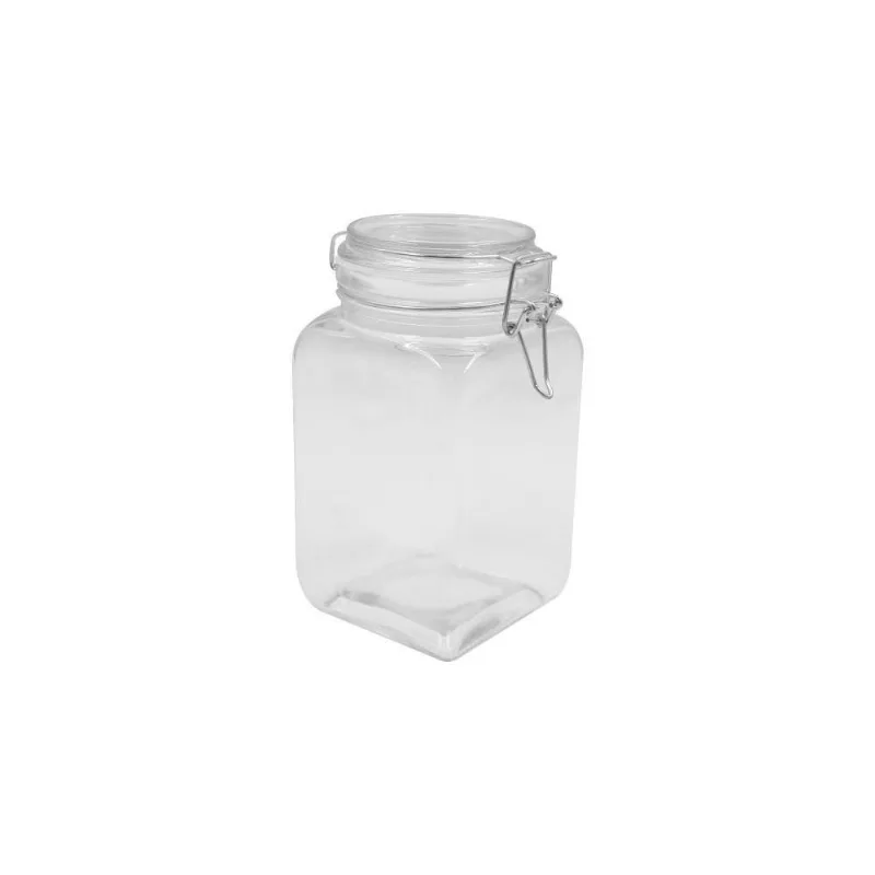 Pote De Vidro Hermético Quadrado Com Tampa 900Ml - Havan Casa