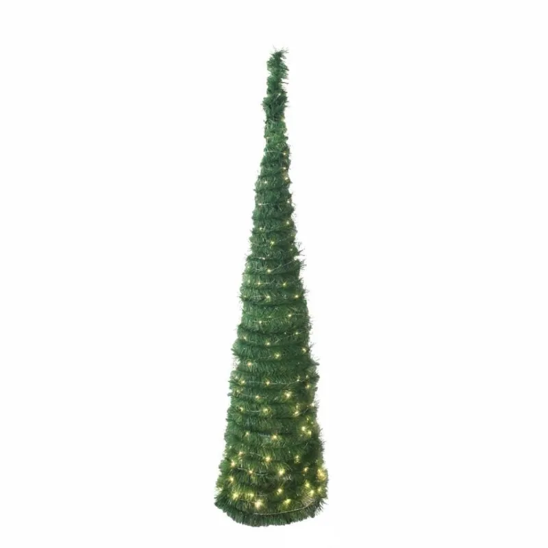Árvore De Natal Cone 1,50m Com 150 Leds Branco Quente Havan Casa - Verde