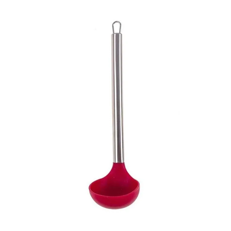 Concha Silicone Havan Casa com Cabo Inox 30Cm - Vermelho