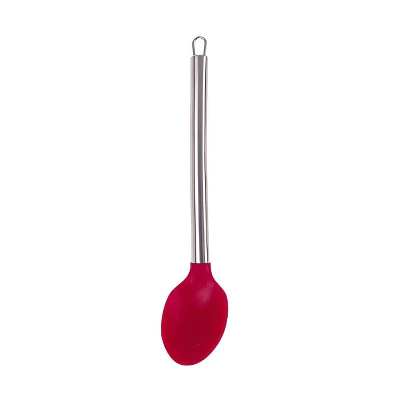 Colher Silicone Havan Casa com Cabo Inox 33Cm - Vermelho