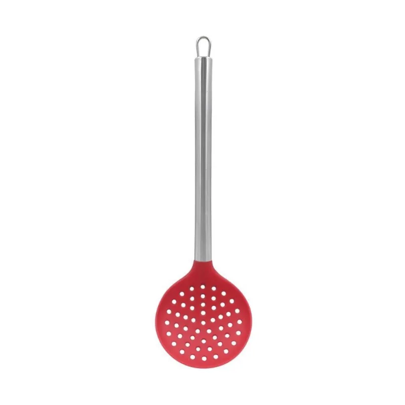 Escumadeira de Silicone 34Cm Cabo Inox Havan Casa - Vermelho
