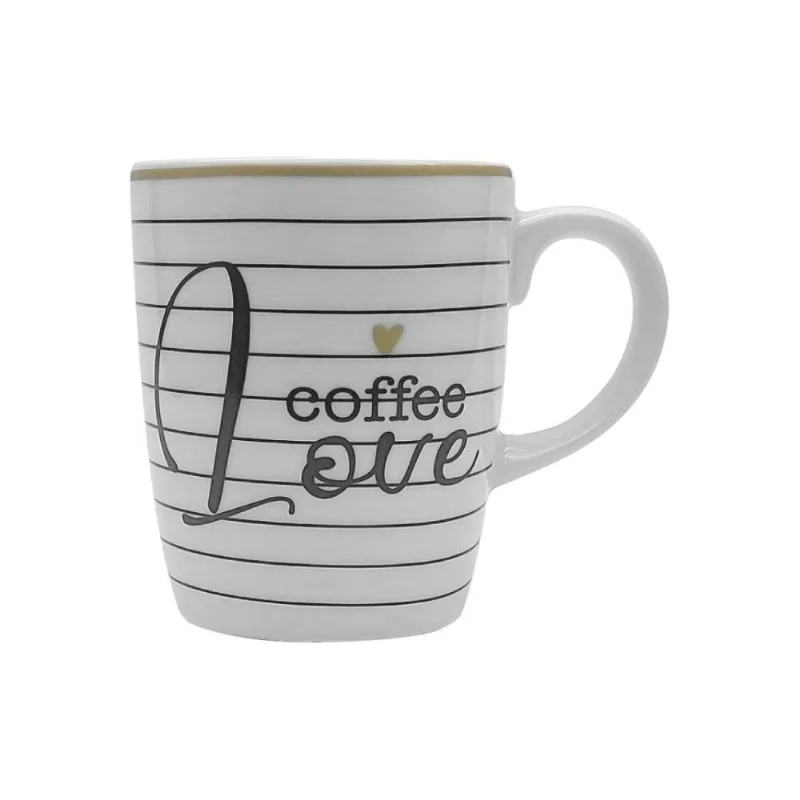 Caneca De Porcelana Estampada Havan Casa 230Ml - Love Coffe