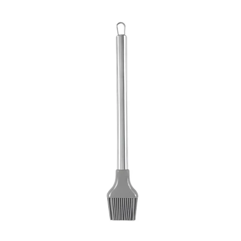 Pincel Culinário de Silicone Cabo Inox Havan Casa 31,5Cm - Cinza
