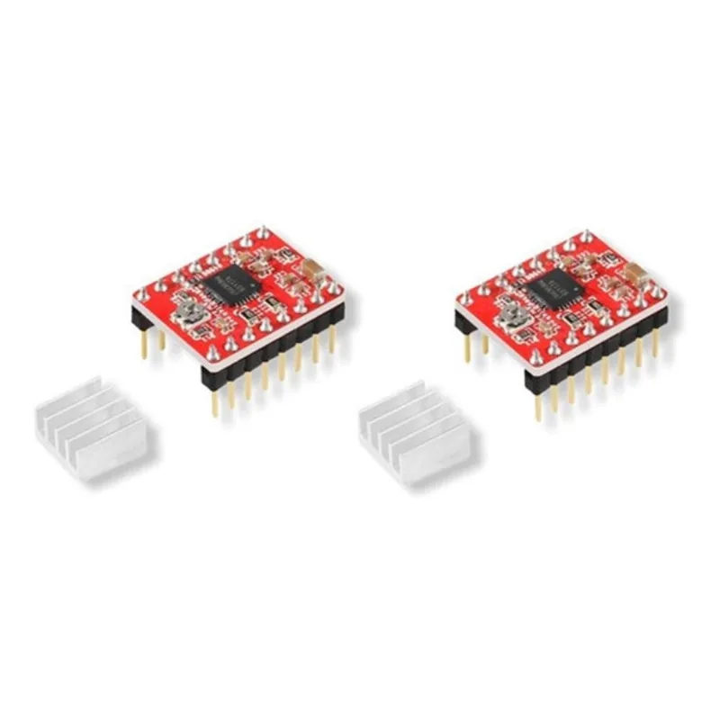 Kit 2 Driver Motor Passo A4988 Dissipador Impressora 3D 5V