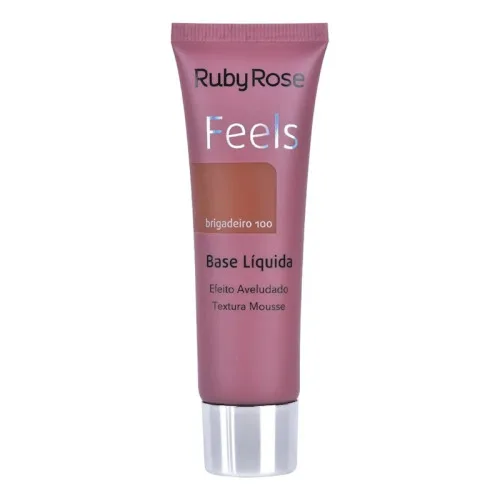 BASE LÍQUIDA RUBY ROSE MOUSSE FEELS BRIGAD COR 100 1U - RUBY ROSE