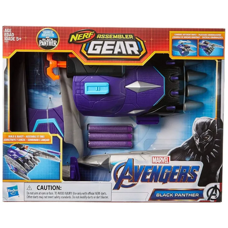 Lançador Nerf Assembler Gear 2.0 Pantera Negra E3311
