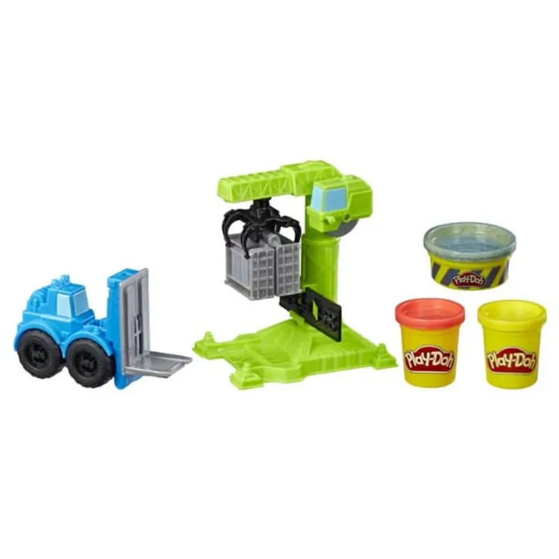 Conjunto Play-Doh Wheels - Guindaste e Empilhadeira - Hasbro UNICA