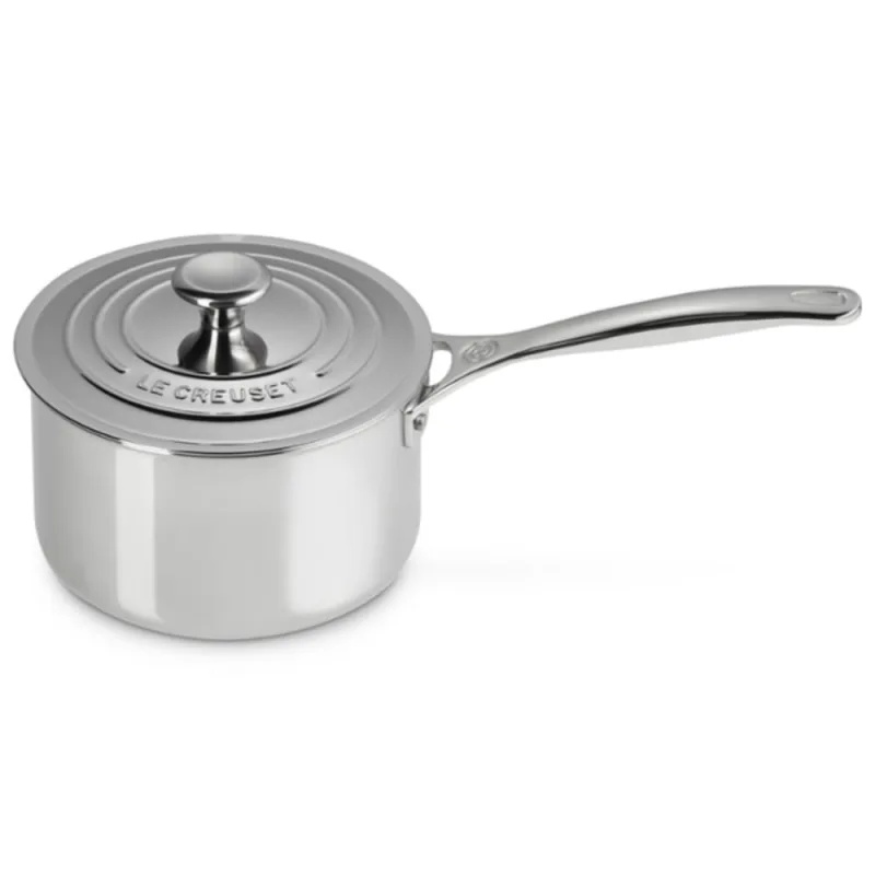 PANELA LE CREUSET MOLHEIRA SIGNATURE 3-PLY EM AÇO INOX 18CM 96600918000000 - Le creuset