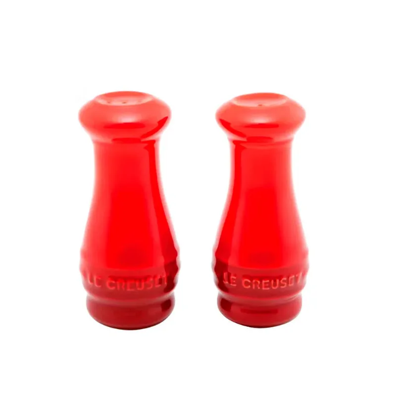 Saleiro e pimenteiro em cerâmica Le Creuset 12cm vermelho