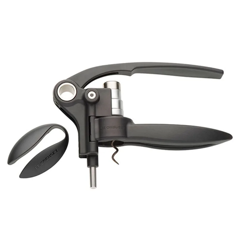 CONJUNTO SACA ROLHA LE CREUSET LM250 E CORTA LACRE EM POLICARBONATO BLACK MATTE 49005000000700 - Le creuset