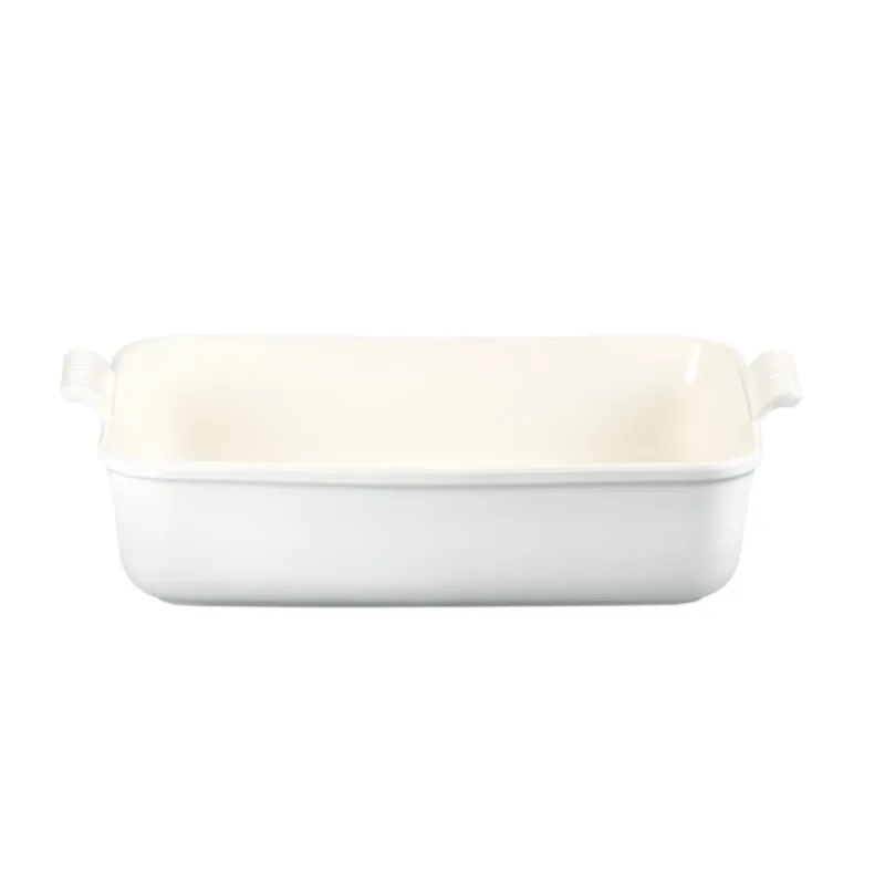 Travessa Retangular 36 cm Heritage Branco Cotton Le Creuset - Le creuset