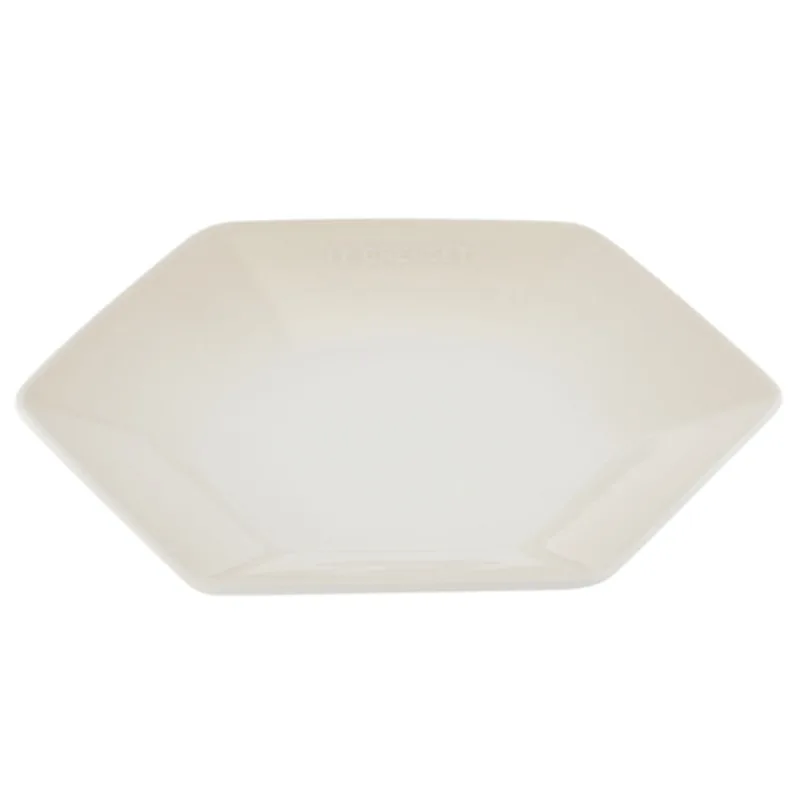 PRATO LE CREUSET HEXAGON RASO EM CERÂMICA 16CM MERINGUE 60229167160014 - Le creuset