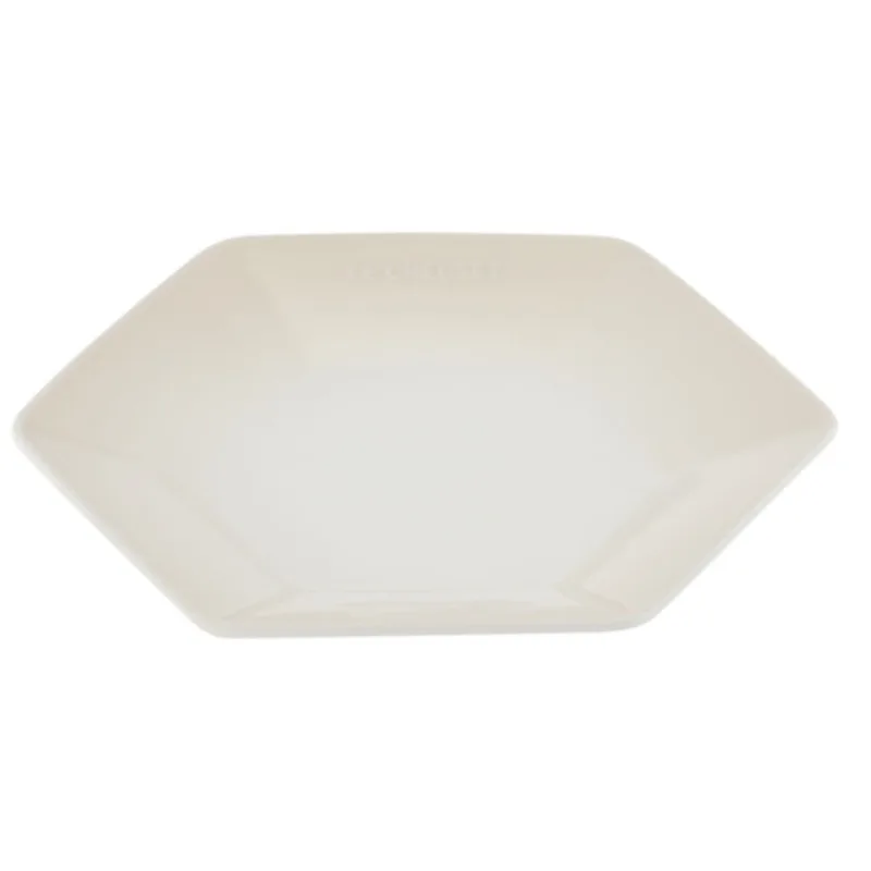 PRATO LE CREUSET HEXAGON RASO EM CERÂMICA 21CM MERINGUE 60229217160014 - Le creuset