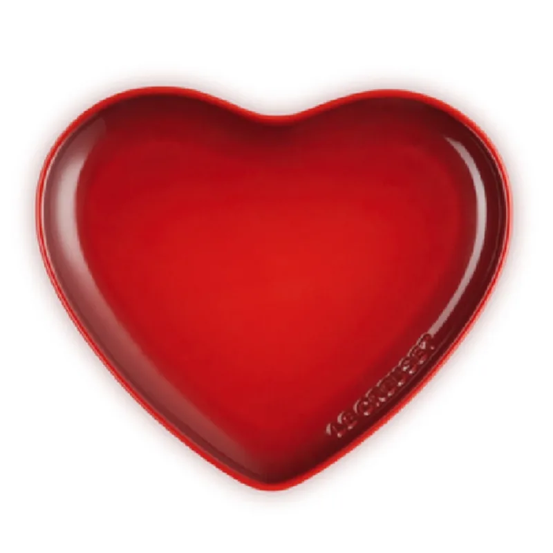 PRATO CORACAO LE CREUSET SPHERE 23CM EM CERÂMICA VERMELHO 80255230600099 - Le creuset