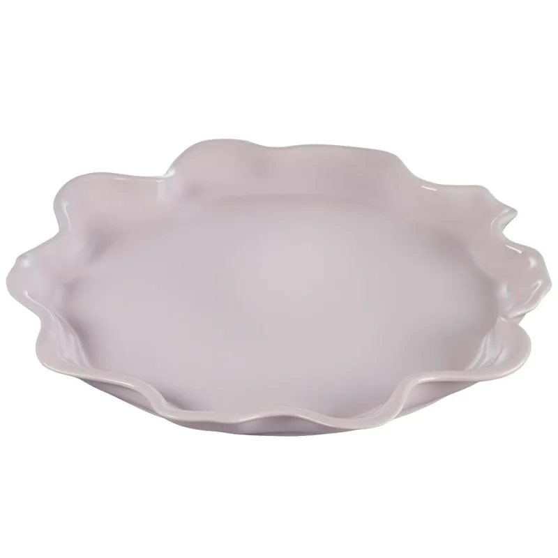 PRATO DE SERVIR LE CREUSET RUFFLE 36CM EM CERÂMICA SHALLOT 80617360650099 - Le creuset