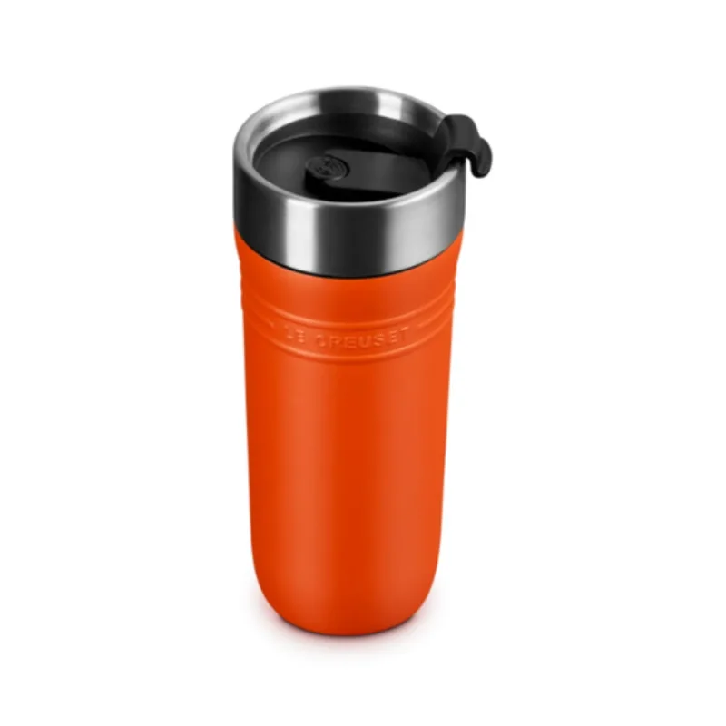 CANECA LE CREUSET TÉRMICA ON THE GO EM AÇO INOXIDÁVEL 350M LARANJA 41067190900001