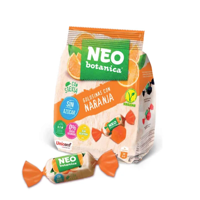 Bala de Gelatina Sabor Laranja Sem Açúcar Neo Botanica 150g