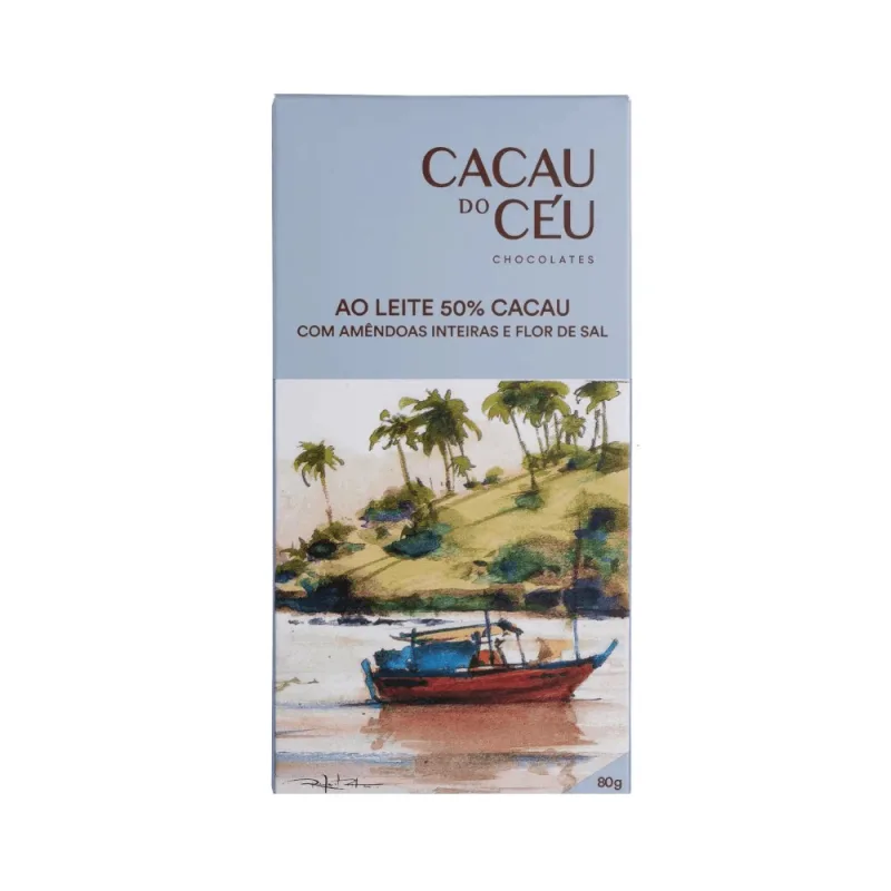 Cacau Do Céu: Chocolate 50% Cacau Amêndoas E Flor De Sal - Não Informado