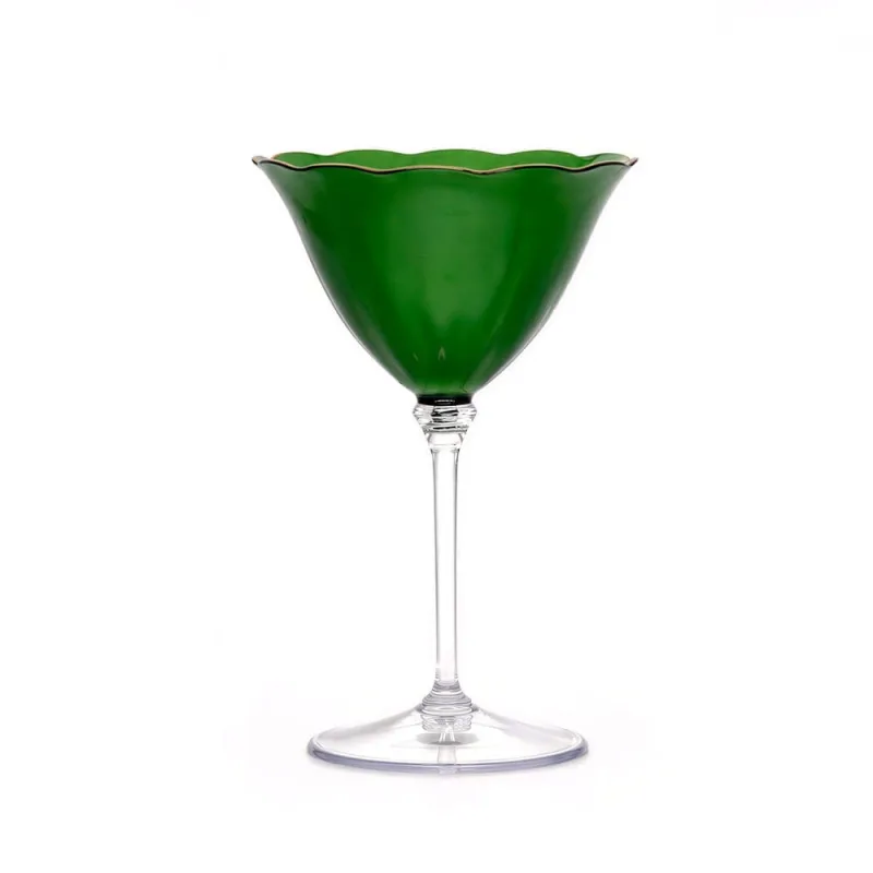 Copos e Taças Martini Lineare Glass, 150 ml, cor Green & Gold, contém 4un. - Zahav