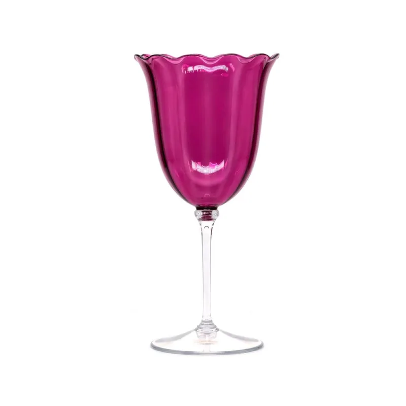Taça Vinho Lineare Glass Fetély 260ml Pink & Gold 4un - Zahav
