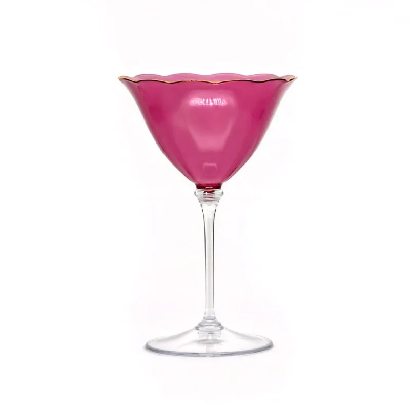 Taça Martini Lineare Glass Fetély Pink Gold 150ml 4un - Zahav