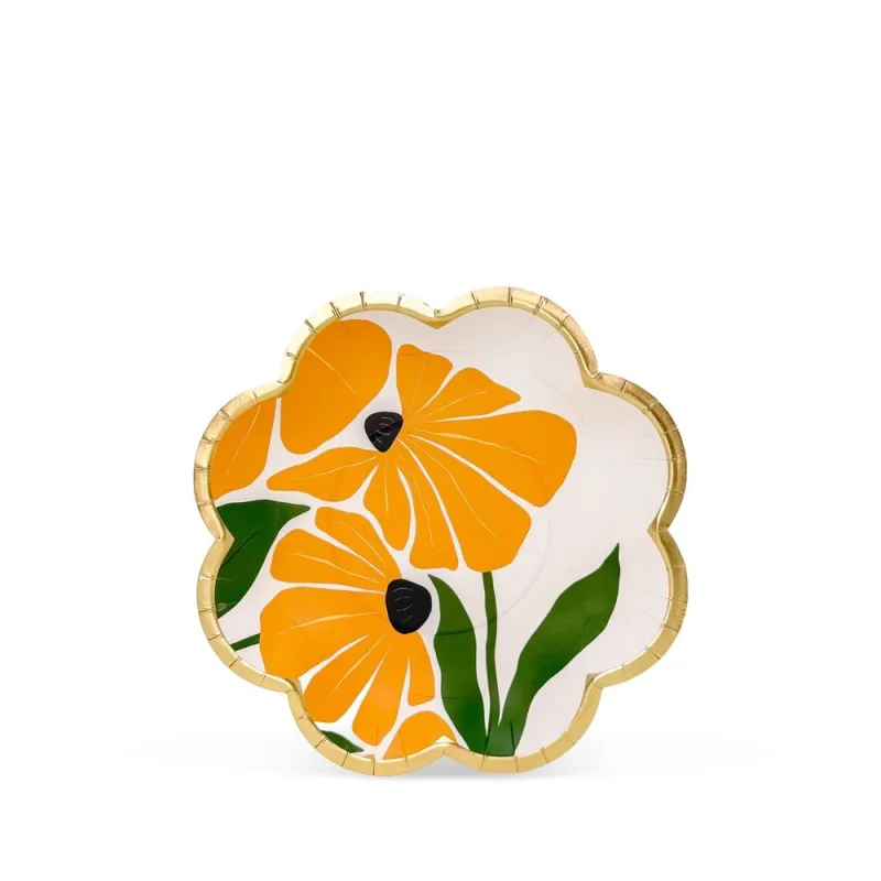 Prato Fundo Blosson Fetély 20cm Laranja 6 Unidades - Zahav