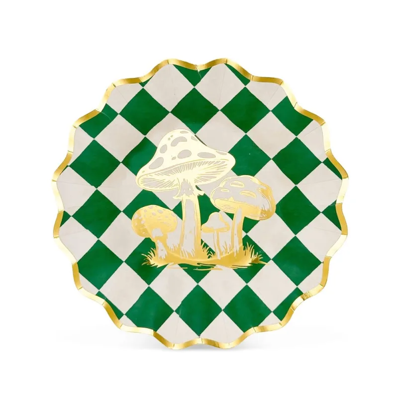 Prato Raso Fungi Royale Fetély 26cm Verde 6 Unidades - Zahav