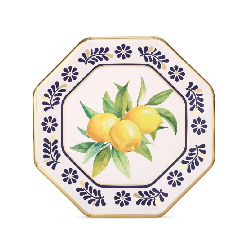 Prato Raso Lemon Blue Fetély 26cm 6 Unidades - Zahav