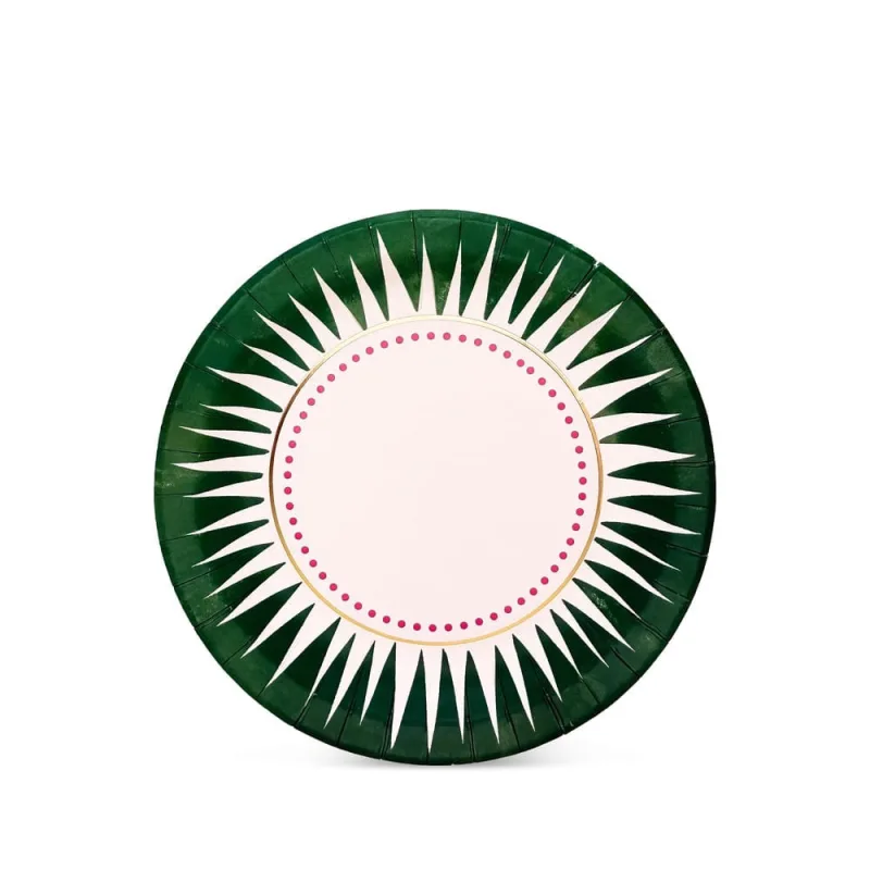 Prato Sobremesa Tropical-Chic Fetély 20cm Verde 6un - Zahav