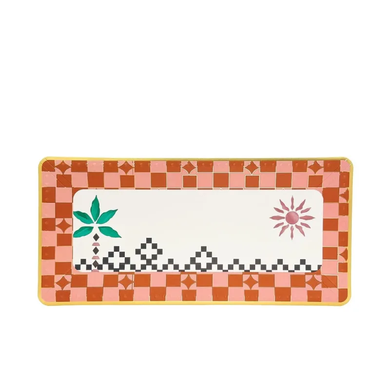 Travessa Retangular Solar-Tropical Fetély 40cm 4 Unidades - Zahav