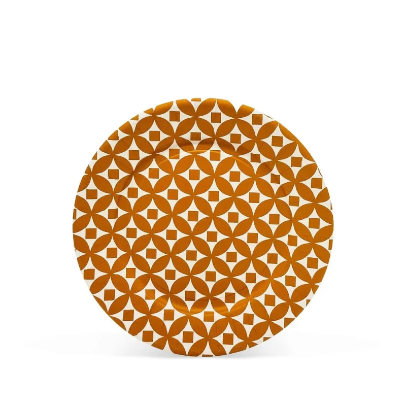 Prato Fundo Mosaïque Fetély 23cm Moutarde 6 Unidades - Zahav