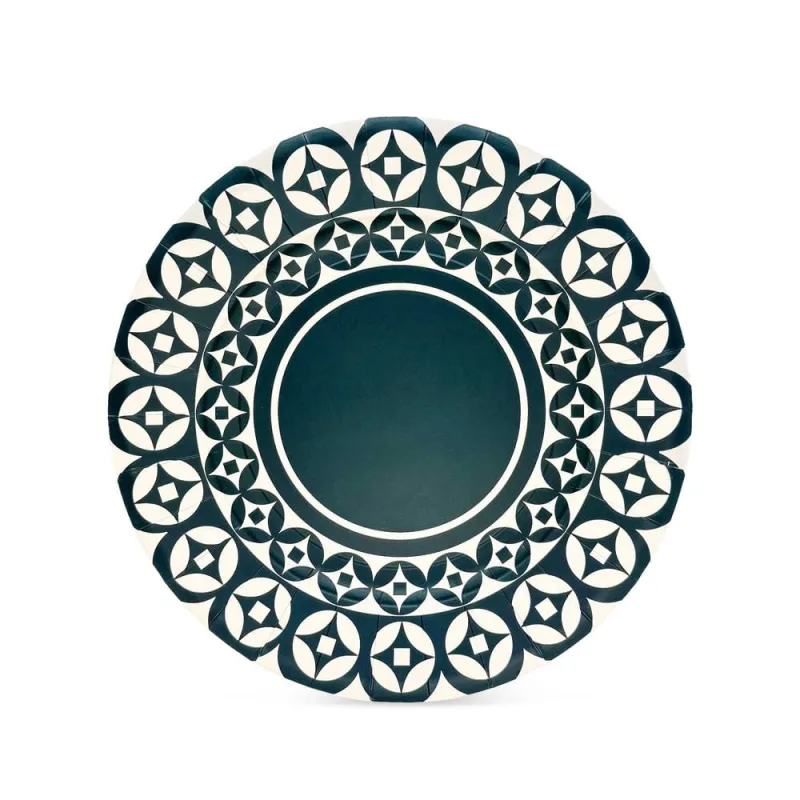 Prato Raso Mosaïque Fetély 29 cm Bleu 6 unidades - Zahav