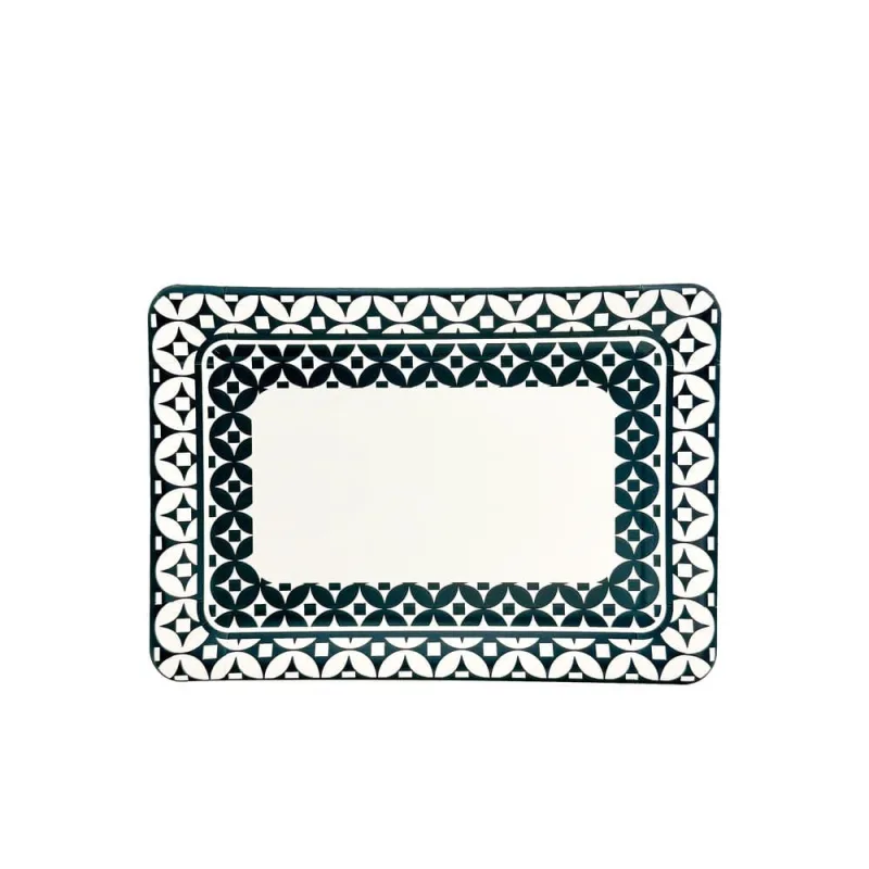 Travessa Retangular Mosaïque Fetély 30cm Bleu 4 Unidades - Zahav