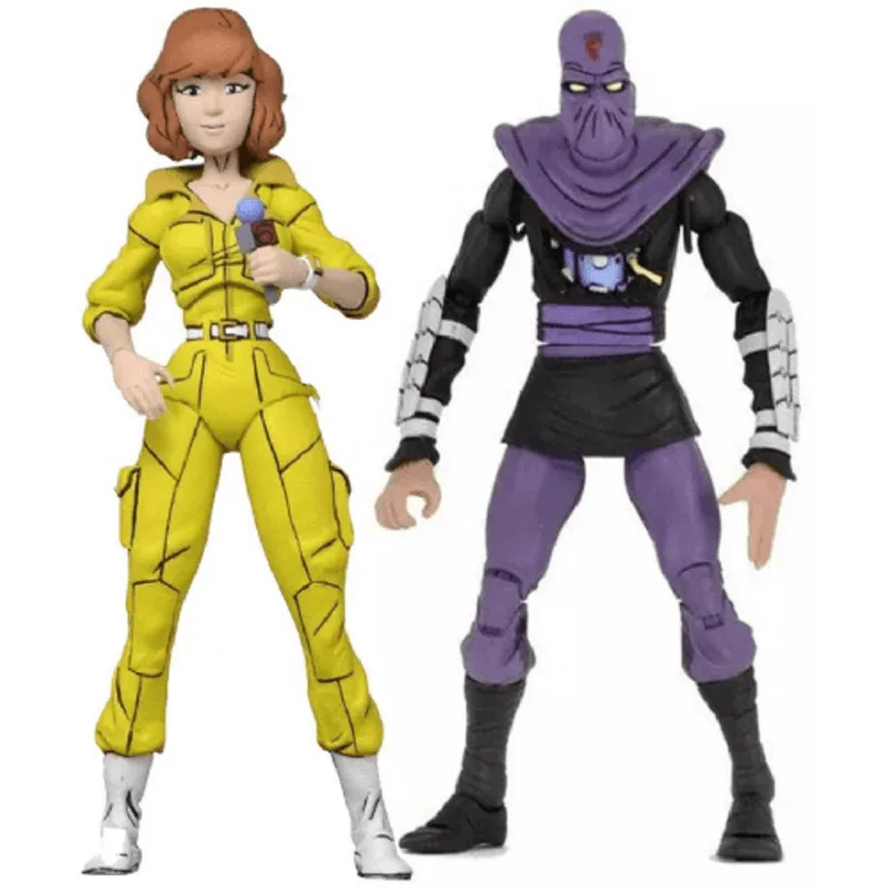 April ONeil Vs Foot Soldier (Bashed) Cartoon 7 Figure - TMNT
