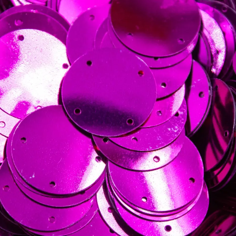 LANTEJOULA COM 4 FUROS 25MM EM PVC COM 500G 230 - Pink