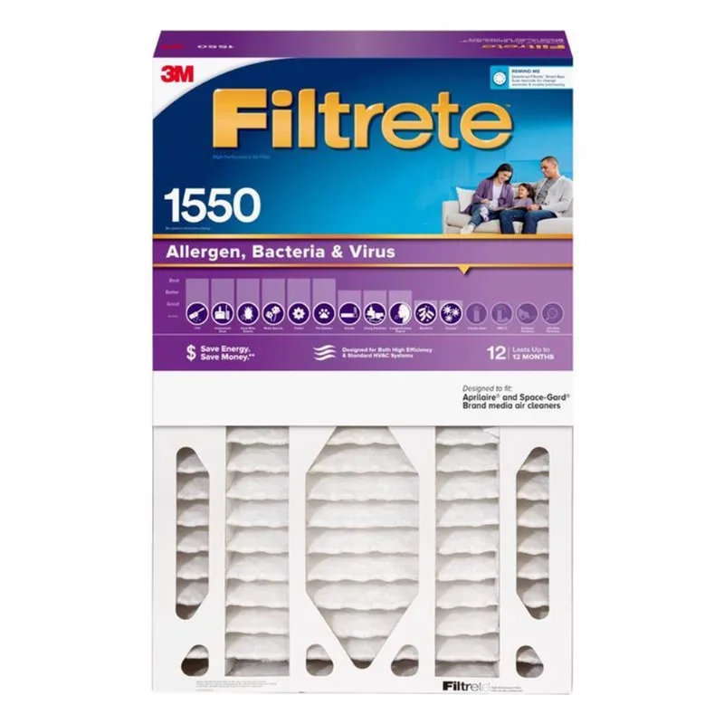 Filtro De Ar Filtrete 20x25x6 1550 Mpr Polipropileno, 1 Pacote