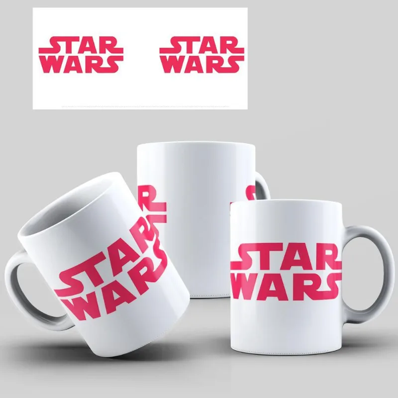 Caneca De Porcelana Star Wars Rosa Neon