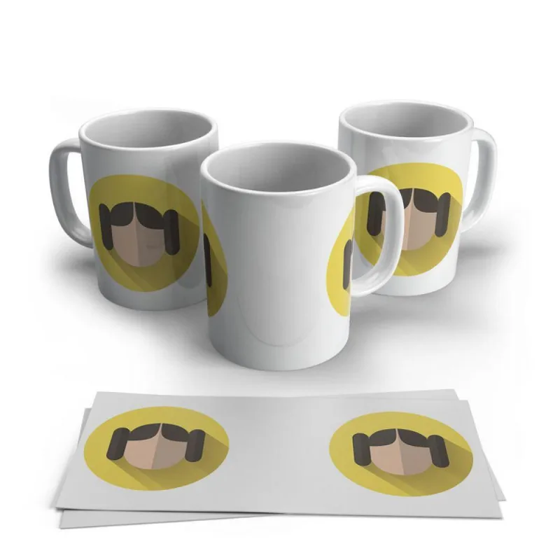 Caneca Starwars Minimalista (3) Leia