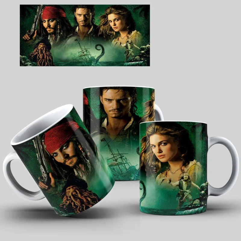 Caneca De Porcelana Piratas Do Caribe 12