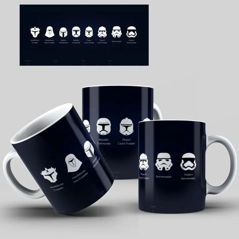 Caneca De Porcelana Stormtrooper Capacetes 24