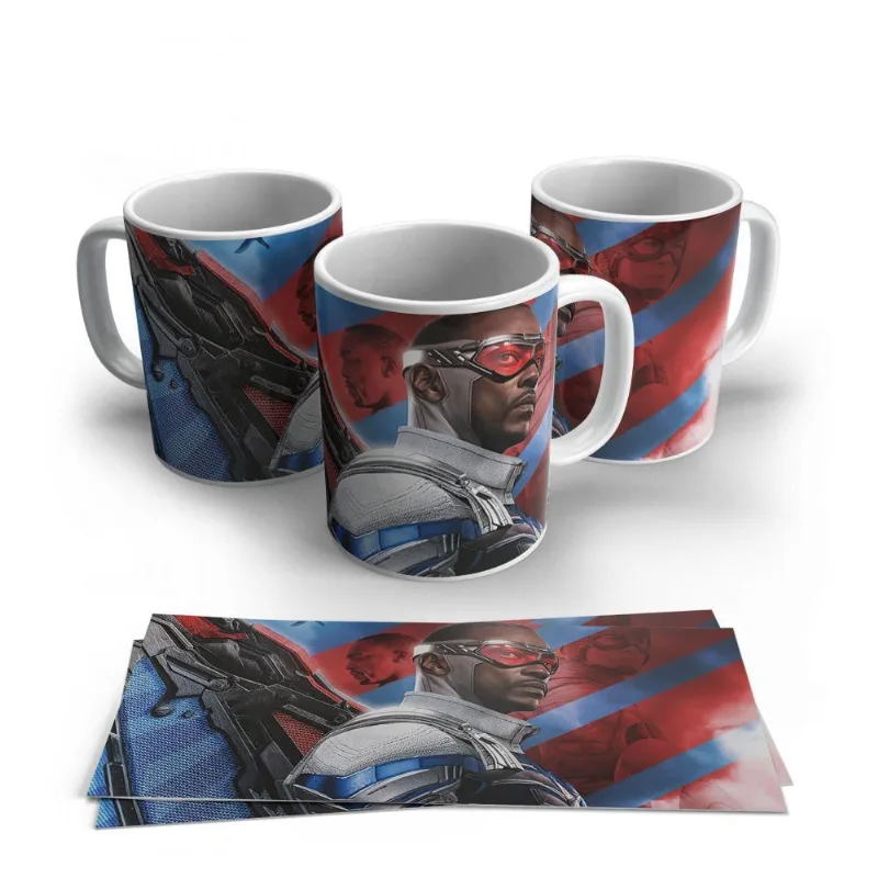 Caneca De Porcelana Falcão E Soldado Invernal 03