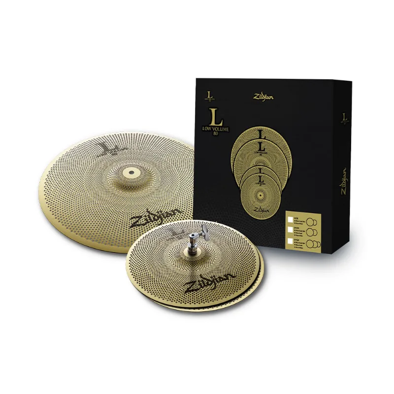 Kit de Pratos Zildjian Low Volume 13" e 18" LV38