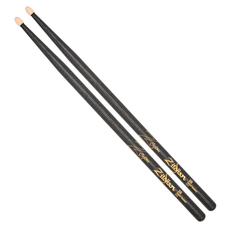 Baqueta Zildjian Z Custom Black Chroma 5B em Hickory Z5BCB-ZC Baqueta Zildjian Chroma 5B Ponta De Madeira Z5BCB-ZC