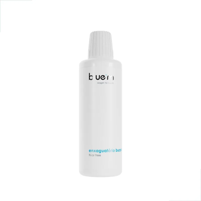 Enxaguatório Bucal BlueM 250ml Fórmula Oxigênio Ativo Gengivas Irritadas Prevenção Placas Saúde Bucal Eficiência Exclusi - Bluem